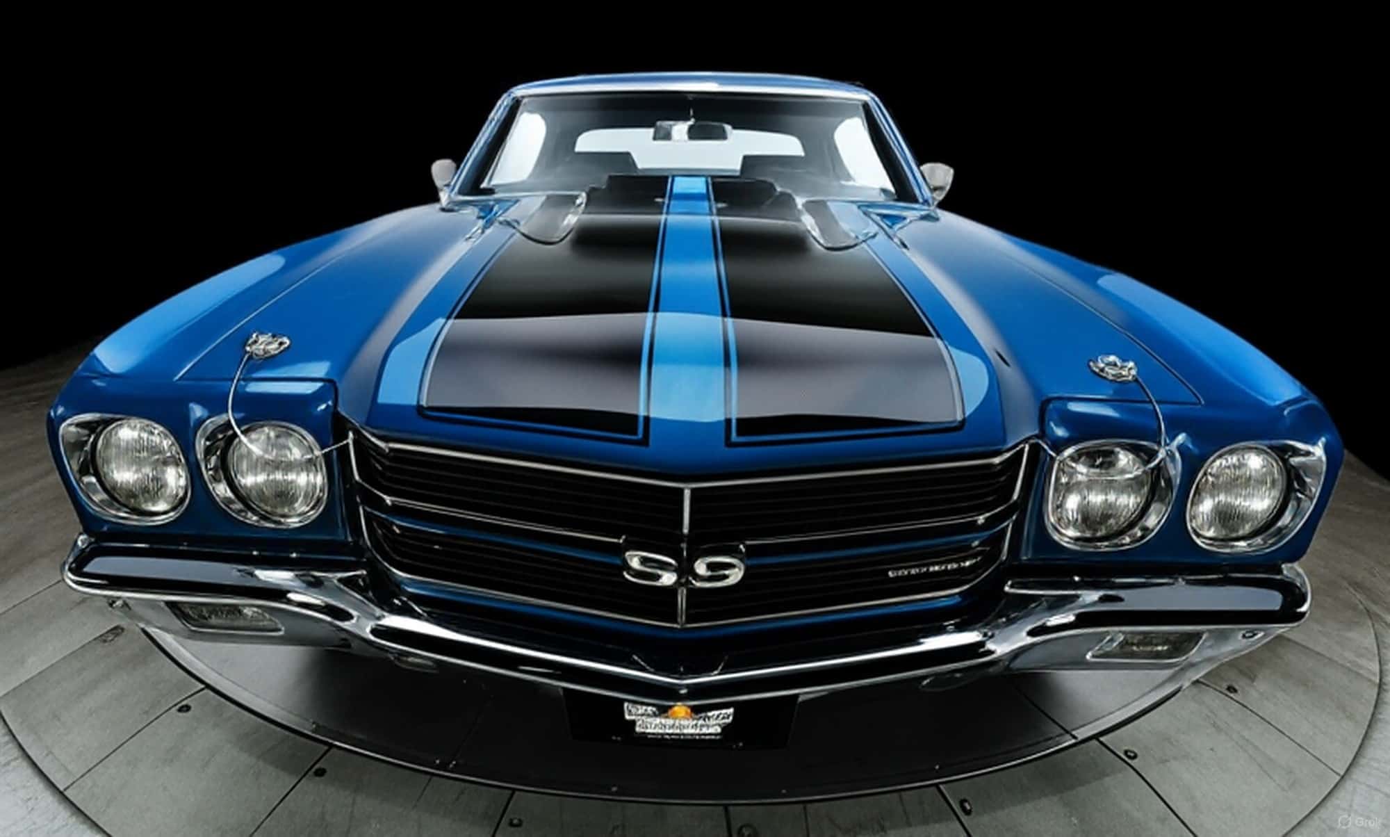 Luxury car being detailed